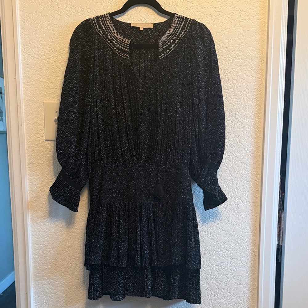 Vanessa Bruno Navy Dress with White Detailing